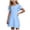 Sky Blue, variant on WUANDIXFA Girls Ruffle Sleeve Dresses Kids Summer Crewneck A Line Casual Dress 5-14 Years (Purple, 5-6 Years)