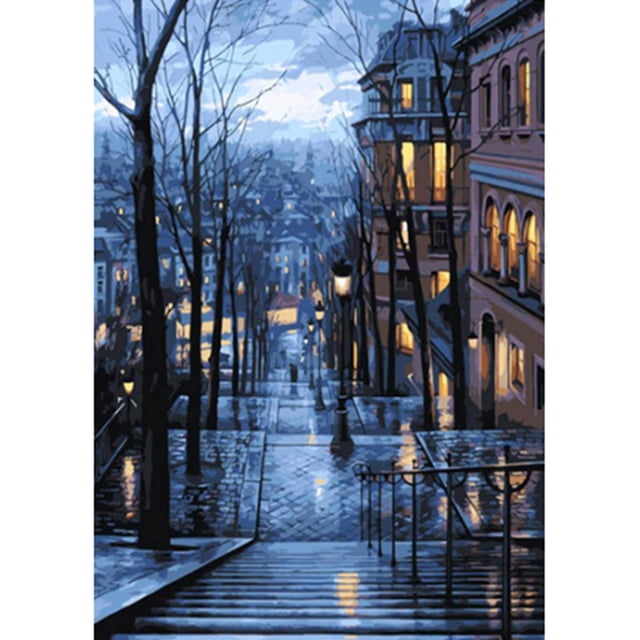 Diamond Painting (DE1275) Street 5D DIY Square Cross Stitch Craft (L1032) 30x40cm FLhrweasw Nuevo