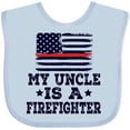 thumbnail image 3 of Inktastic Firefighter Uncle Fireman Nephew Boys or Girls Baby Bib, 3 of 4