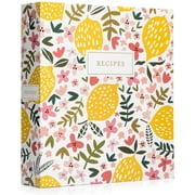 Jot & Mark Recipe Binder, Summer Citrus, 3 Ring Binder with 50 4x6" Recipe Cards, Full Page Dividers, and Plastic Page Protectors