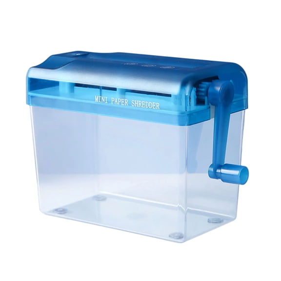 7829 Portable Manual Paper Shredder Hand Crank Document Shredder 6 Sheets Capacity For Confidential Document Destruction