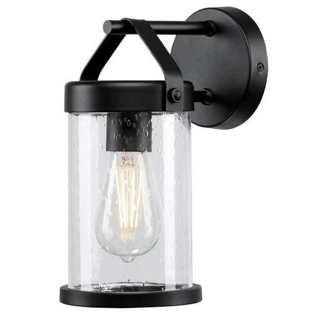 Westinghouse 6579600 Luminaire Mural en Verre Texturé Finition Noire Transparente