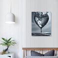 thumbnail image 4 of Heart Shaped Water Drop Poster Decorative Painting Canvas Bathroom Kitchen Decorative Painting HD Picture Printing Oil Painting Art Gift &nbsp;12*16in/16*20in, 4 of 5