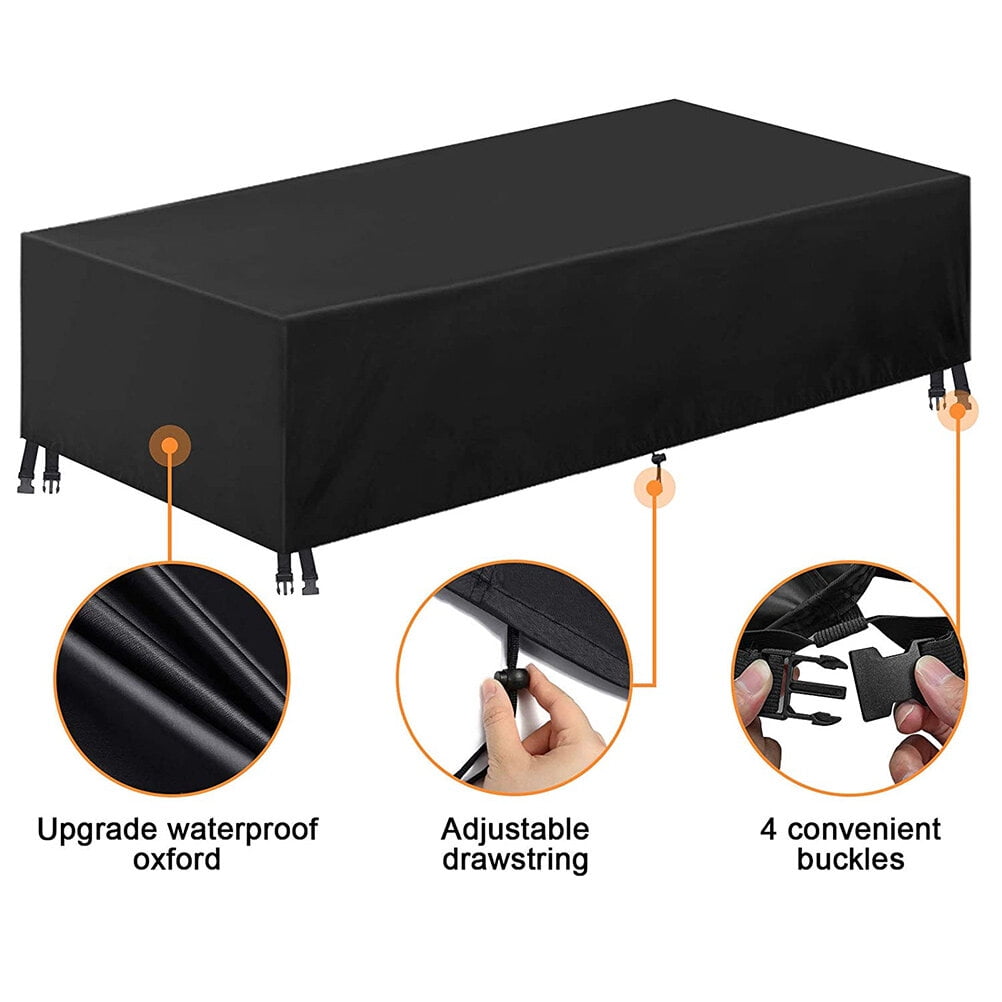 Worgeous  Waterproof Garden Table Cover Patio Chair Covers Cloth Couches Outdoor Furniture Black