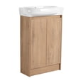 thumbnail image 6 of Tcbosik 23 inch Freestanding Bathroom Vanity with Sink, Modern Vanity Sink Combo with 2 Soft Close Doors for Small Space, Imitative Oak, 6 of 10