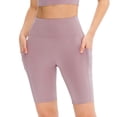thumbnail image 1 of Pantalones cortos de yoga para mujer con bolsillos Levantamiento de glúteos Cintura alta Secado rápido, 1 of 8