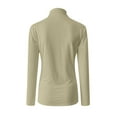thumbnail image 4 of ASFGIMUJ Women Fashion Solid Long Sleeve Turtleneck Blouse Tops Slim Fit Stretchy Layer Tee Shirts, 4 of 7