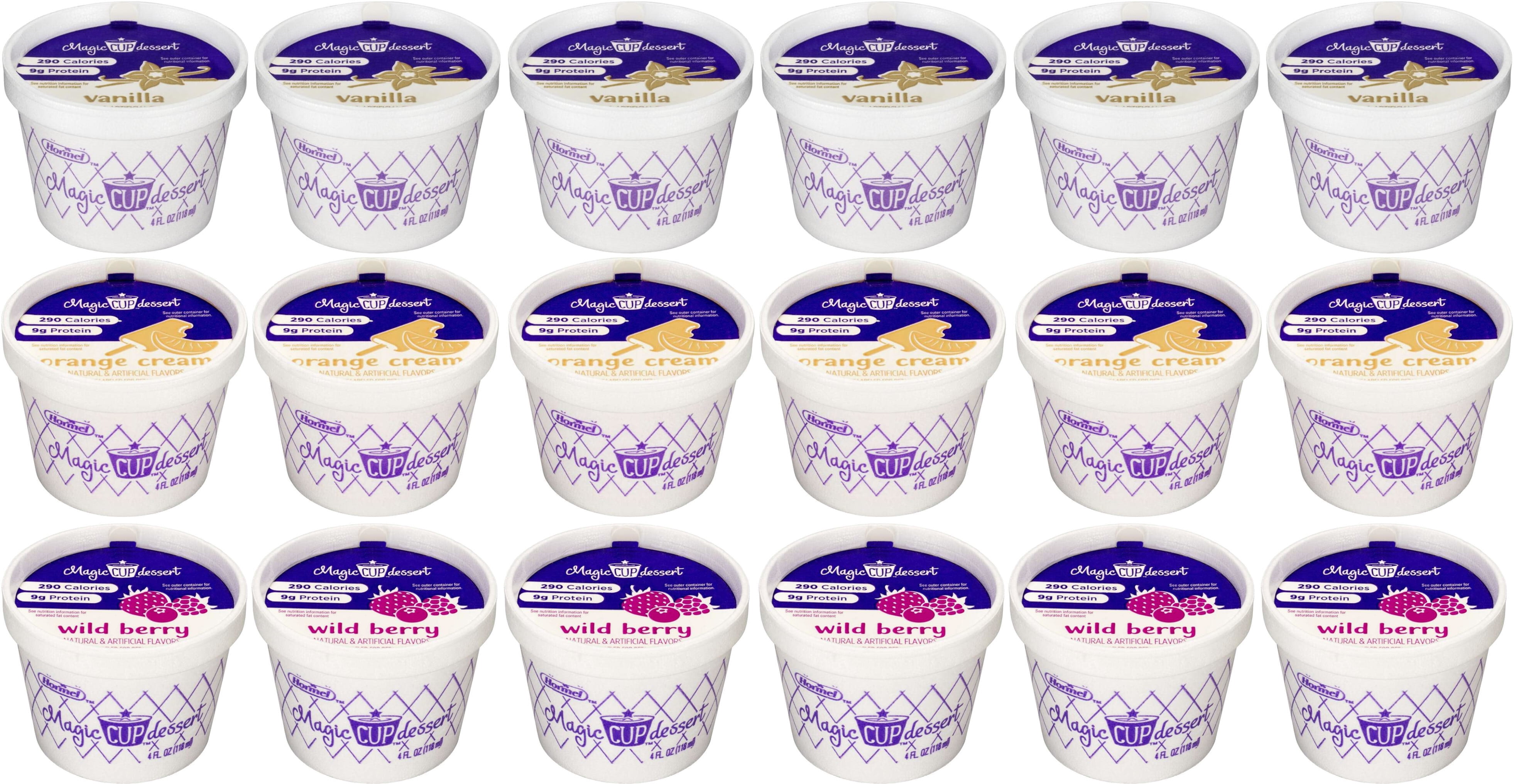 Magic Cup Fruity Variety Pack Frozen Dessert, 4 oz. Cup 18-Pack