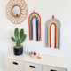 thumbnail image 3 of Decoración hogareña Gwong Rainbow Forma de pared Decoración colgante de poliéster hecha a mano Poliéster Desaeligable Boho Tapicería tejida para fiesta Gwong 21082875, 3 of 6