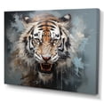 thumbnail image 2 of Designart "Shadowed Tiger Minimalism" Animals Tiger Canvas Art Print, 2 of 7