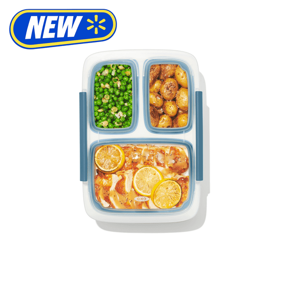 OXO Prep & Go 4.1-Cup Divided Lunch Prep Container, Ocean Blue
