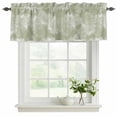 thumbnail image 2 of Sage Green Leaves Valances for Windows, Decorative Rod Pocket Window Valance Curtains, Vintage Abstract Art Botanical Short Curtain Drapes for Kitchen/Bathroom/Living Room, 2 Panels, 54" W x 18" L, 2 of 8