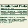 thumbnail image 4 of (3 pack) Spring Valley Vitamin B12 Supplement, 2500 mcg, Cherry, 120 Count, Quick-Dissolve Tablets, 4 of 12