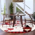 thumbnail image 4 of Valentine's Day Washable Area Rug&nbsp;6 ft Love Heart Tree Red Lips Rose Dwarf Soft Round&nbsp;Rugs for Living Room, Non Slip Carpet for Bedroom&nbsp;Entryway Dining Room, 4 of 9