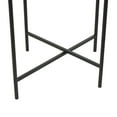 thumbnail image 5 of DecMode 19" x 21" Black Metal Abstract Wavy Accent Table with X-Shaped Base, 1-Piece, 5 of 10
