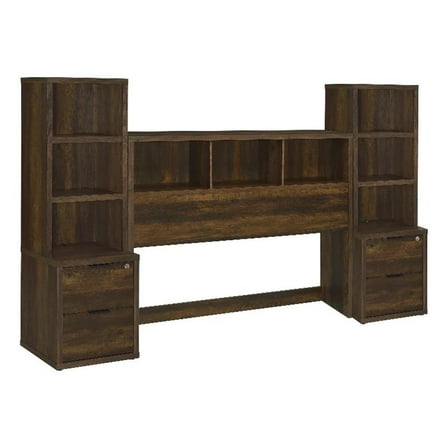 Coaster Westpark 3-Piece Wood Queen Bedroom Set Bookcase Headboard in Dark Pine