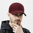 thumbnail image 4 of Gyexs Men Adjustable Snapback Baseball Cap Vented Performance Mesh Hat Lightweight Breathable Mesh Caps Quick Drying Sports Hats #Wine, 4 of 5