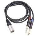 thumbnail image 1 of 3pin XLR To Dual 6.35mm Cable Professional Audio Cable for Mic Mixer Amplifier, 1 of 9