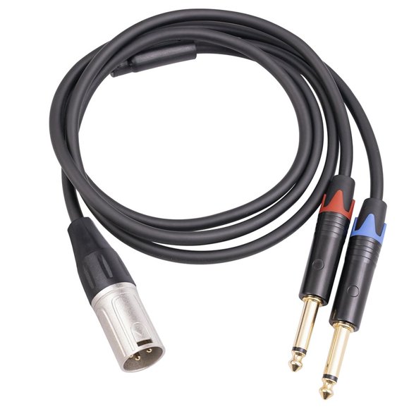 3pin XLR To Dual 6.35mm Cable Professional Audio Cable for Mic Mixer Amplifier