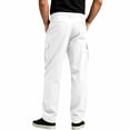 thumbnail image 3 of Lmueinov Multi Pocket Cargo Pants for Men Plus Size Button Elastic Waist Straight Leg Trousers Hiking Casual Work Outdoor Outfits S-3XL, 3 of 6
