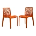 thumbnail image 1 of Strata Furniture Chaises Résistantes aux Intempéries Karissa Orange (Ensemble de 2), 1 of 2