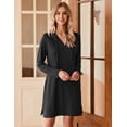 thumbnail image 4 of Zeagoo Casual Dress Ethnic Dress Shift Dress Mini Long Sleeve Floral Spring A Line, 4 of 6