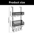 thumbnail image 5 of Austok 1 or 2 Layers Over the Door Hooks Organizer with 8 Hooks and Mesh Basket Waterproof Over the Door Towel Rack Metal Over the Door Hooks Hanger for Bedroom Bathroom, 5 of 10