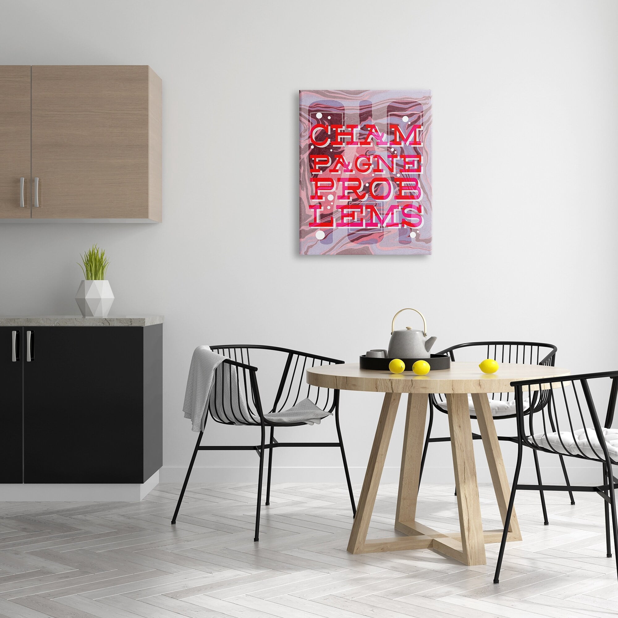 Stupell Industries Champagne Problems Bold Phrase Food & Beverage Painting Gallery Wrapped Canvas Print Wall Art