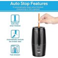 thumbnail image 5 of Electric Pencil Sharpener, Auto-stop And Rechargeable Large Pencil Sharpener For 6-12mm Pencils, Portable In School Classroom, Black A, 5 of 5