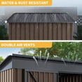 thumbnail image 5 of Uforic 5X3 FT Outdoor Storage Shed,Metal Garden Sheds Storage with Single Lockable Door & Air Vent, for Backyard, Garden,Brown, 5 of 5