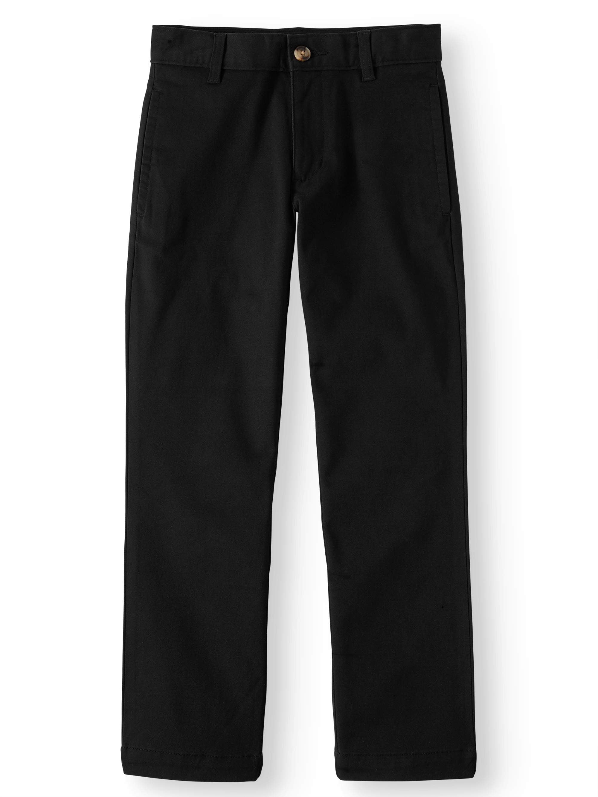 TVT Pleated Pocket Loose Fit Boys Black School Trousers Uniform NEW Pants 