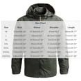 thumbnail image 2 of Rrxhxhs Raincoat for Men Solid Color Detachable‑Hood Long Sleeve Windproof Waterproof Hooded Outdoor Jacket with Multi Zipper Pockets, 2 of 8