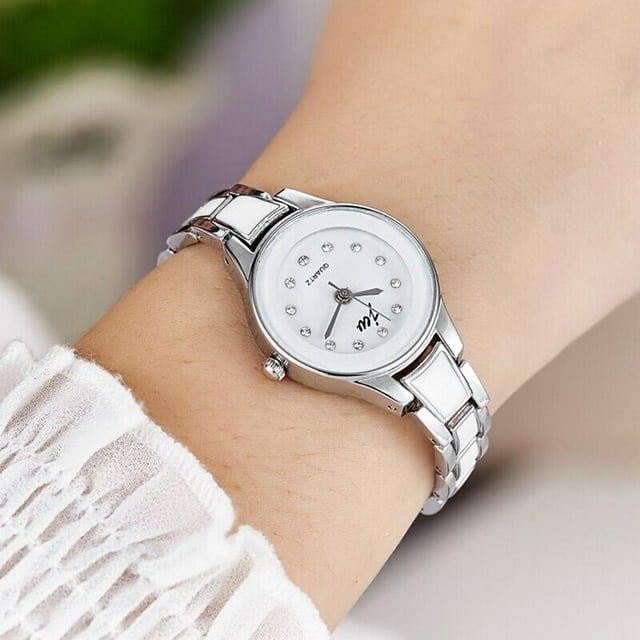 Correa de acero resistente al agua Relojes de cuarzo Reloj de pulsera analógico para mujer (Plata) Tmvgtek Para estrenar