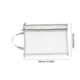 thumbnail image 3 of Bolsa de malla de gran capacidad con diseño de doble capa transparente: estuche con cremallera para organizar tareas, exámenes y documentos con asa., 3 of 6