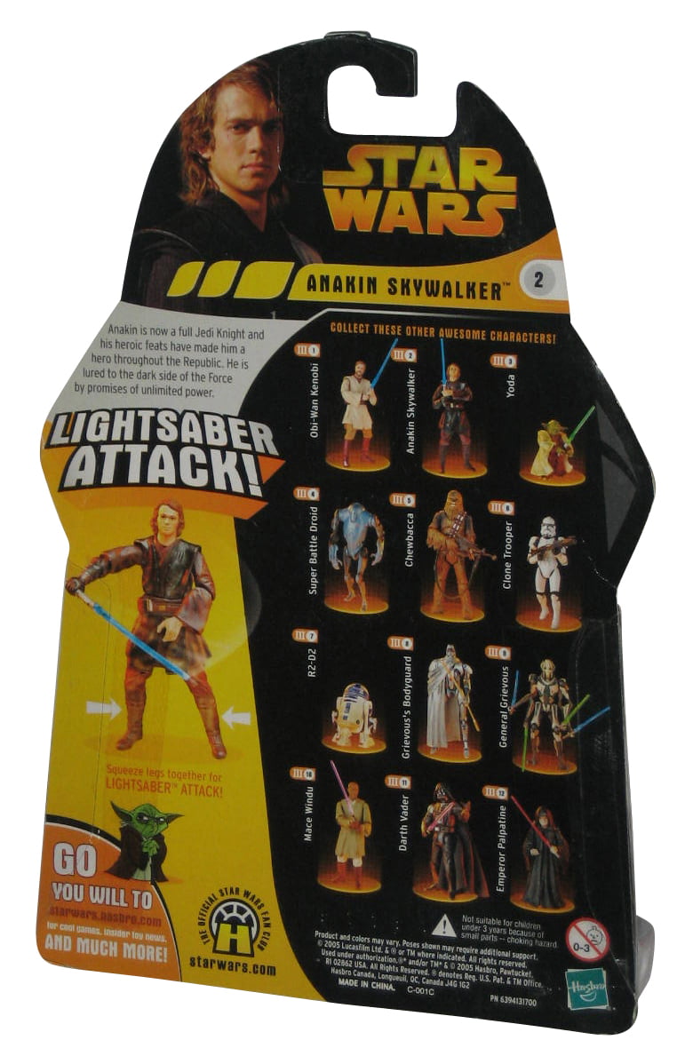 Hasbro Star Wars Revenge of the Sith Anakin Skywalker Slashing Attack Action Figure for sale online 
