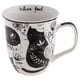 thumbnail image 1 of Karma Gifts - Taza bohemia de 16 onzas en blanco y negro para gatos, bonita taza de café y té, tazas de café de cerámica para mujeres y hombres, 1 of 7