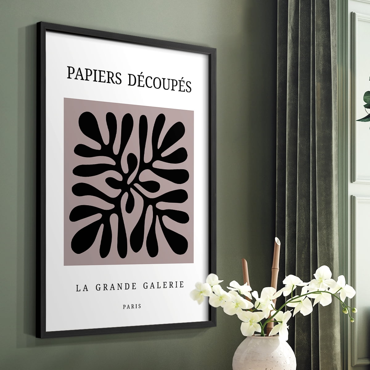 Matisse CCCXCV in Black Solid Wood 8 x 10 Framed Print