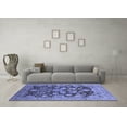 thumbnail image 3 of Ahgly Company Machine Washable Indoor Square Oriental Blue Industrial Area Rugs, 6' Square, 3 of 4