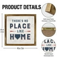 thumbnail image 4 of Eveokoki No Place Like Home Square Rustic Wood Signs,Vintage Wooden Farmhouse Plaque, Large Wood Framed Wall Hanging Decor 16", 4 of 5