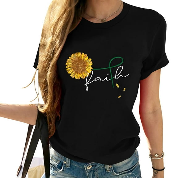 Faith Sunflower Believe Christ Jesus T-Shirt
