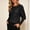Black, variant on Women Sparkly Knit Top, Fall Crew Neck Sequin Vertical Striped Ribbed Long Sleeve Casual Sweater