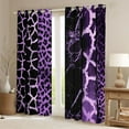thumbnail image 2 of Homewish Zebra Cheetah Print Blackout Curtains Set of 2 (52x84 Each) for Adult, Chic Purple Lines Window Curtains, Leopard Giraffe Wildlife Curtains and Drapes, Black Out Curtains Bedroom Decor, 2 of 6