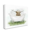 thumbnail image 3 of Country Highland Cattle Bathtub Animals & Insects Graphic Art Gallery Wrapped Canvas Print Wall Art, 3 of 7