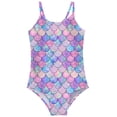 thumbnail image 2 of LYMAYTER Kids Girls Swimsuits Toddler One-Piece Bathing Suits Summer Beach Sport Halter Swimwear for 5-12 Years Old, 2 of 9