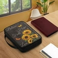 thumbnail image 2 of ZUXONGSY Sunflower Butterfly Print Bible Cover for Women Men Believe Hope Faith Love Large Bible Case Zippered Bible Bag Church Bag Bible Accessories Portable Bible Protective with Handle, 2 of 6