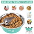 thumbnail image 4 of Deago 2 Pack Stainless Steel Dog Bowls, Nonslip Rubber Bottom No Spill Proof Skid Metal Insulated Dog Bowls for Large Medium Small Breed Dogs, 4 of 7