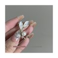 thumbnail image 2 of Fashion Tulip Leaf Pearl Brooch Pin for Women CZ Zircon Plant Clothing Coat Wedding Jewelry Party Accessries Gifts, 2 of 3