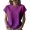 Purple, variant on Women's Gradient Color Transition Knit Short Sleeve Top, Soft Stretchy Crew Neck Pullover Sweater with Breathable Comfort for Casual Daily Wear, Spring Summer Fashion and Versatile Layering Beige L
