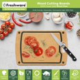 thumbnail image 2 of Tabla de cortar Freshware Wood con ranuras para zumo, 37 x 28 cm, 2 of 9