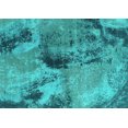 thumbnail image 1 of Ahgly Company Machine Washable Indoor Rectangle Oriental Turquoise Blue Industrial Area Rugs, 2' x 3', 1 of 4